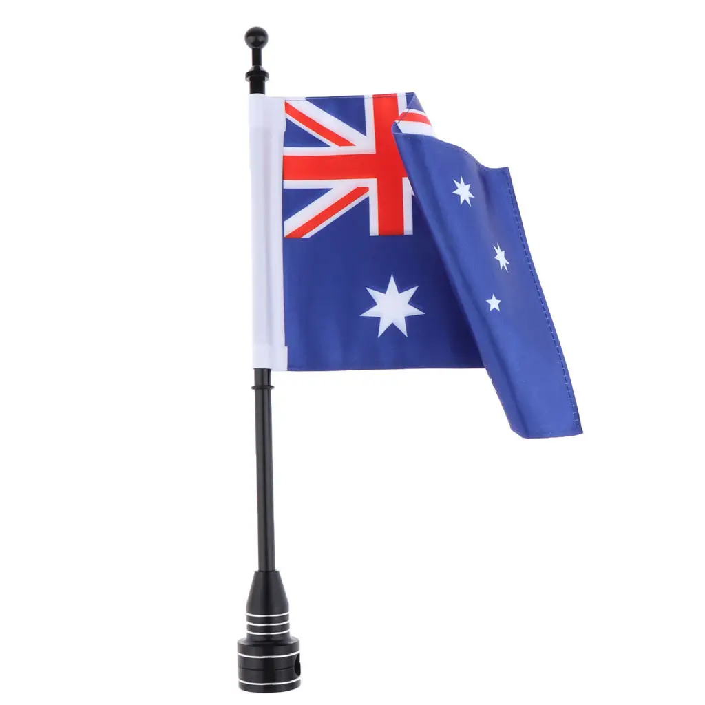 

Багажная стойка для заднего багажника мотоцикла со стальным полюсом и флагом Великобритании