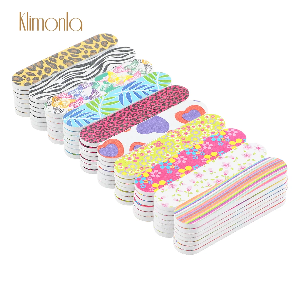 New Mixing Style 100Pcs/Lot Mini Nail File Sanding 240/240 Grit Double Sided Buffer Blocks Manicure Nails Care DIY Tools Set 