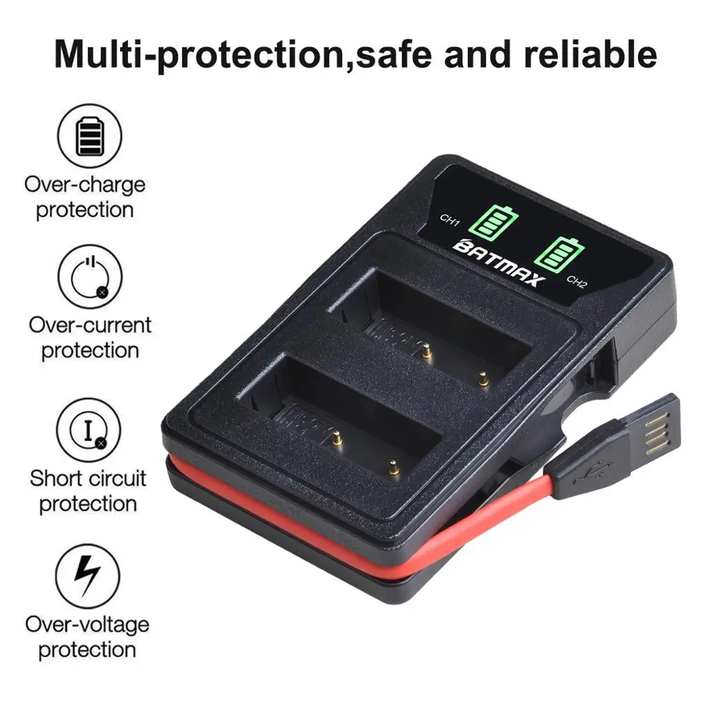 PS BLS5 BLS50 Батарея Зарядное устройство с USB и Тип C Порты разъёмы для Olympus PEN BLS 50 E PL2 PL5