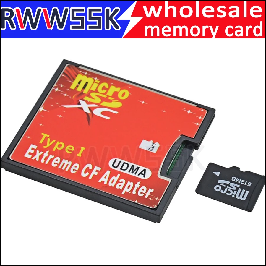 Совершенно новая карта MicroSD SDHC SDXC Для CF компактная вспышка тип I SD для адаптер