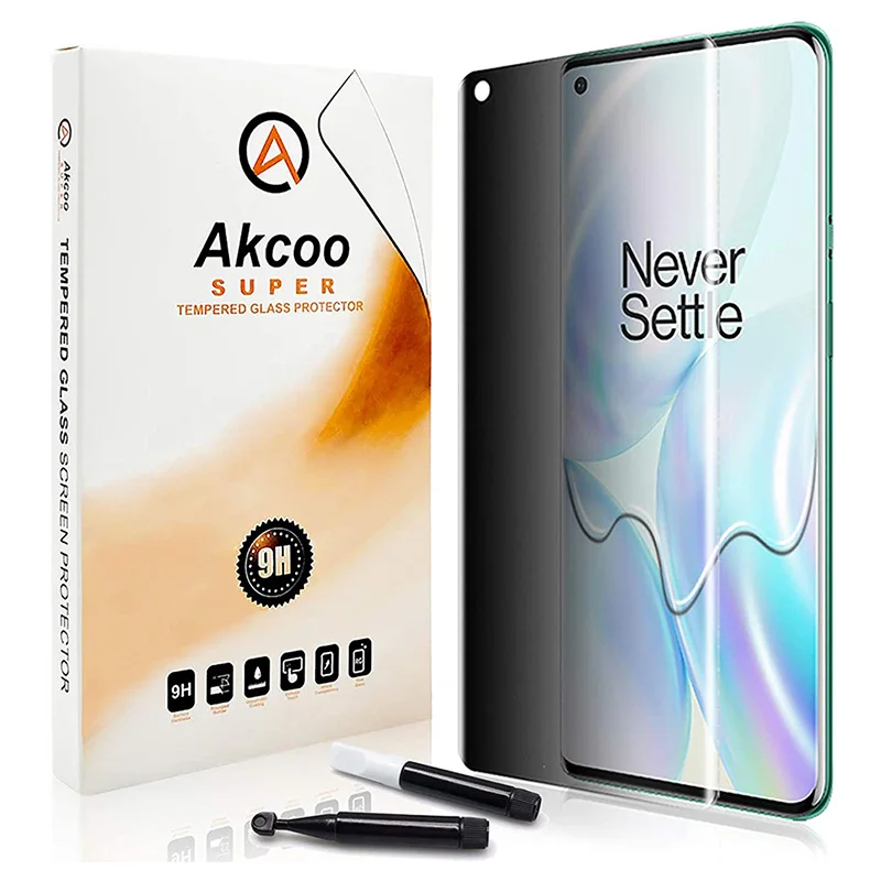 

Защитная пленка Akcoo для OnePlus 8, пленка на весь экран с защитой от УФ излучения, с чувствительным сенсором, разблокировкой по отпечатку пальца, ...