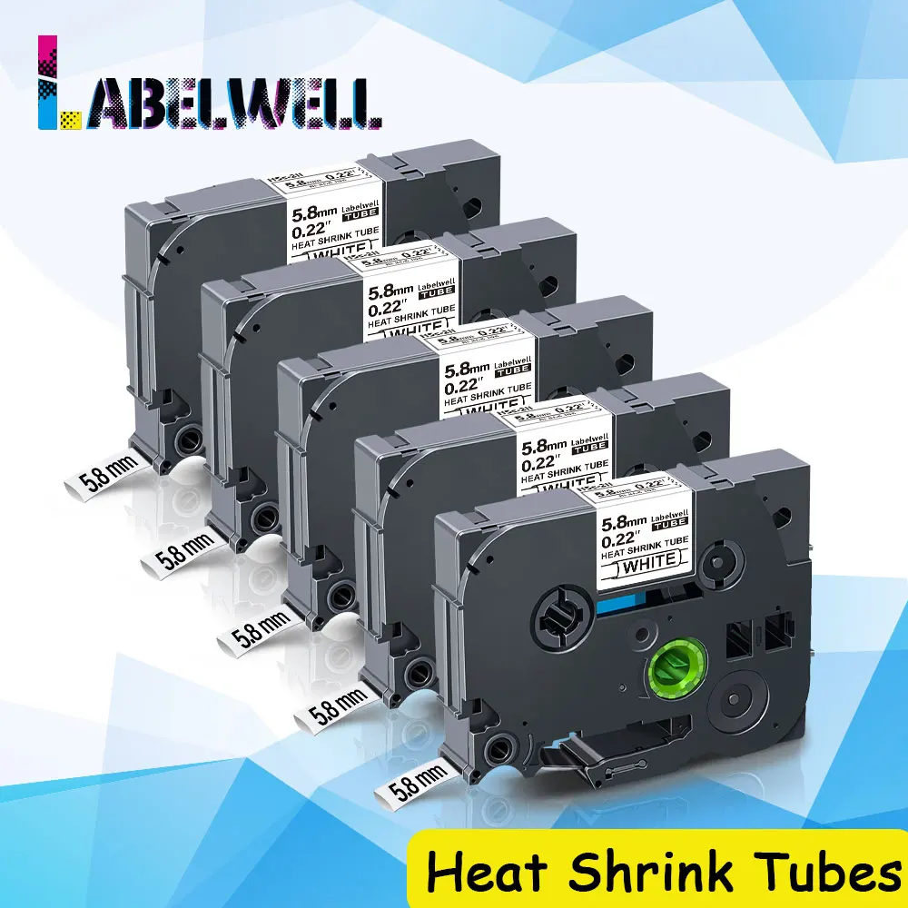 Labelwell 5 шт. термоусадочными трубками HSe-211 221 231 241 251 611 для брата HSe211 HSe 211 8 мм