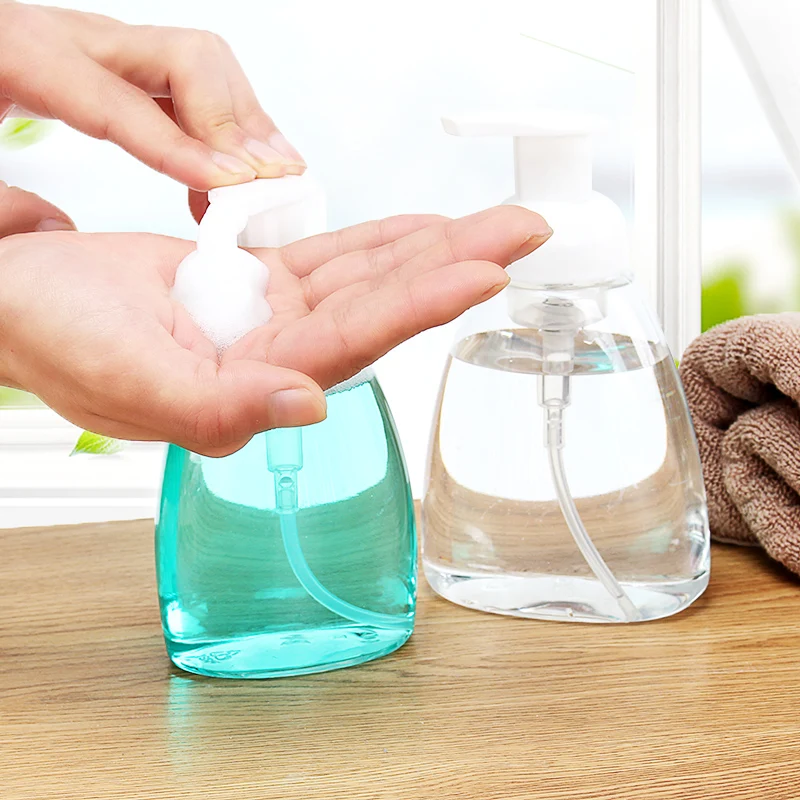 300 мл прозрачные Пластик пенясь бутылка для жидкого мыла мусс точек розлива