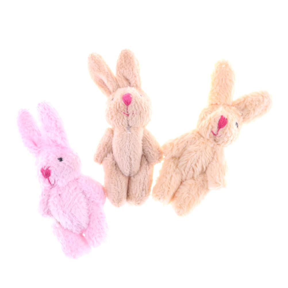 

Cute Mini Soft Rabbit Pendant Plush Bunny For Key Chain Bouquet Toy Doll DIY Ornaments Gifts