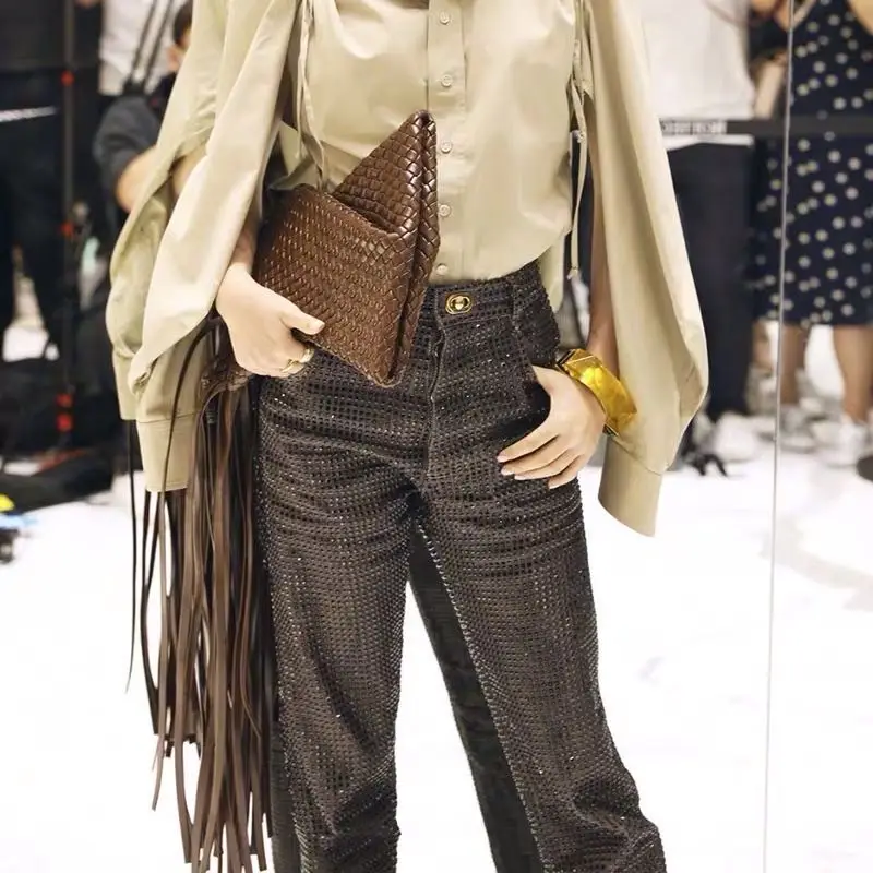 

Leather Purses and Handbags Bags for Women 2021 Luxury Handbags Women Bags Designer Evening Bag Ladies Stylish Clutches Tassels