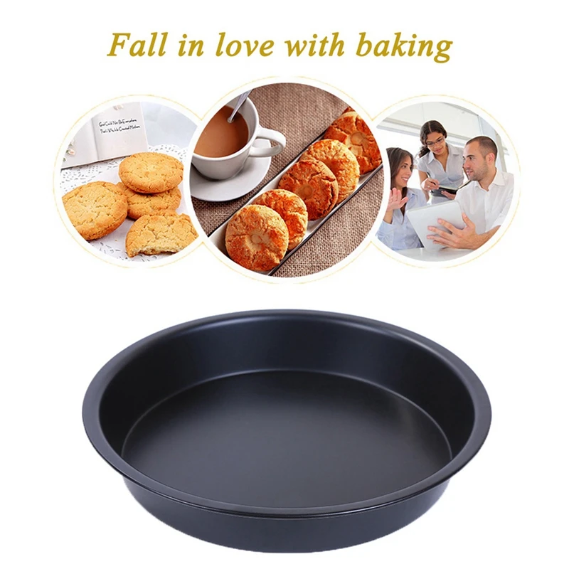 

5 Pack Carbon Steel Nonstick Bakeware Baking Tray Set with Non-Stick Grill Pan and Dual Handles Barbecue Frying Tray