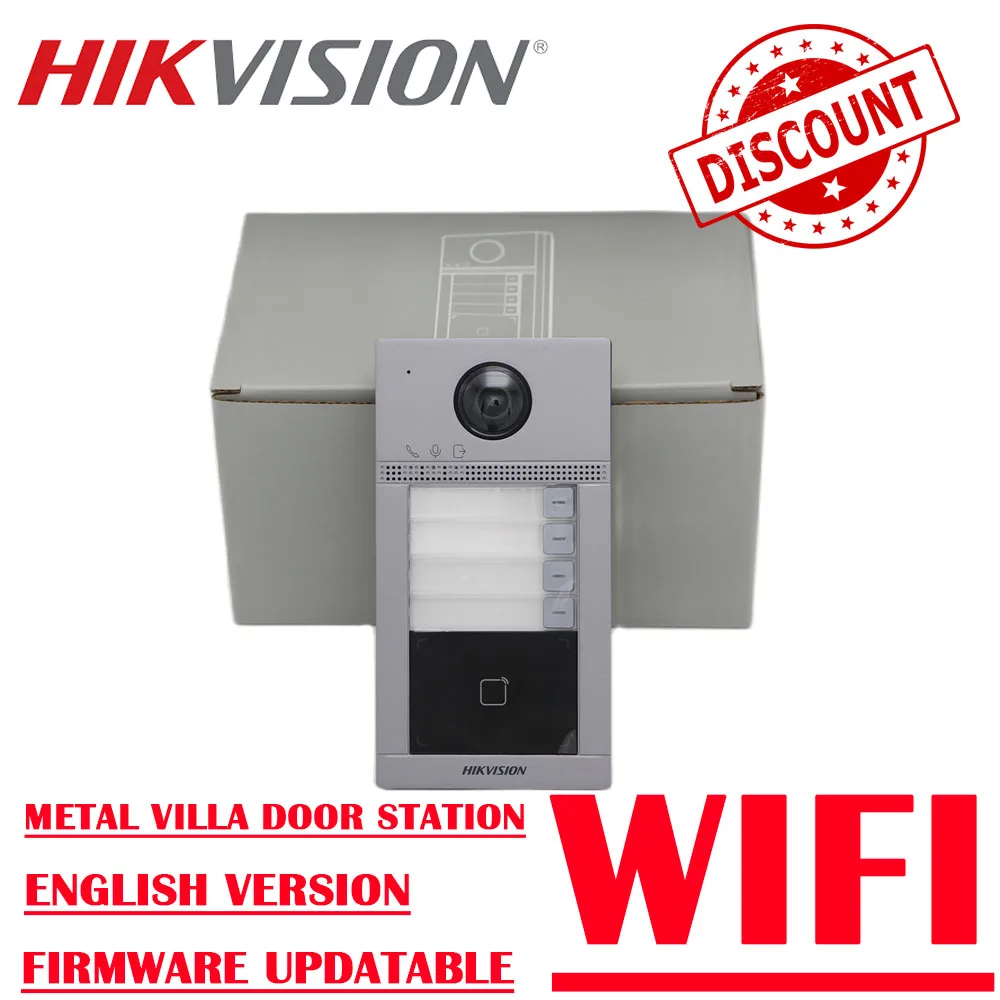 

Hikvision 4 Button DS-KV8413-WME1(B) International Version IP Doorbell,Door Phone, Video Intercom,Waterproof, Support Card