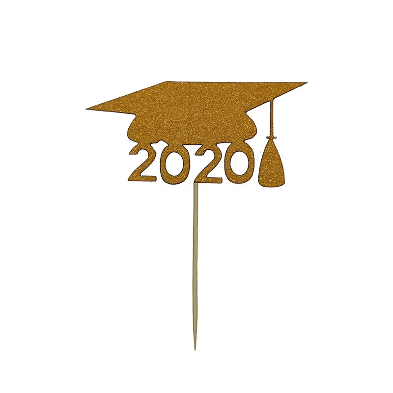 10 шт./лот 2020 Топпер для торта с поздравлением выпускной кекс колледжа выпускные