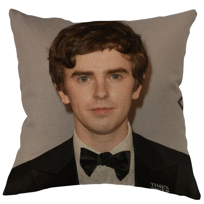 Фото Наволочка Freddie Highmore для подушки, для офиса, дома, из хлопка и льна, на молнии, наволочка, аксессуары для дома, Настраиваемые односторонние №5