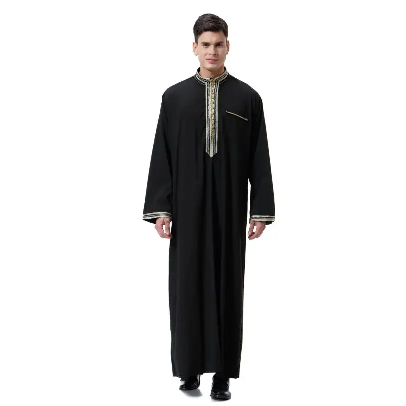 Арабо мусульманская одежда для мужчин abaya Дубай модная туника hombre jalabiyat дом
