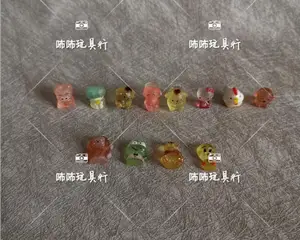 200 шт.лот, милые Мини-куклы-животные, 1 см, прозрачная капсула, детские игрушки, украшение для мобильного телефона