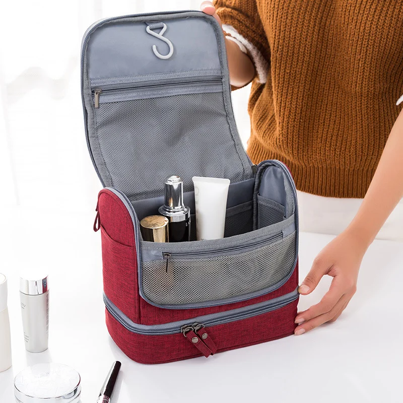 Women Travel Waterproof Hanging Makeup Bag Oxford Couple Travel Toothbrush Toiletry Kits Organizer Cosmetic Make Up Bag