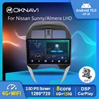 OKNAVI 6G 128G Android 10 GPS автомобильное радио стерео для Nissan Sunny Almera LHD 2014-2018 Carplay Авто DSP WIFI OBD задний SWC без DVD