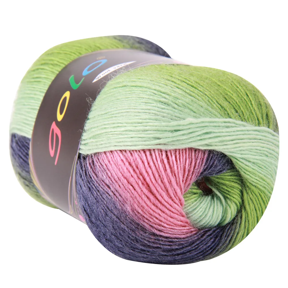 Шерстяная пряжа для ручного вязания кашемир шаль радужная 100 г | Дом и сад