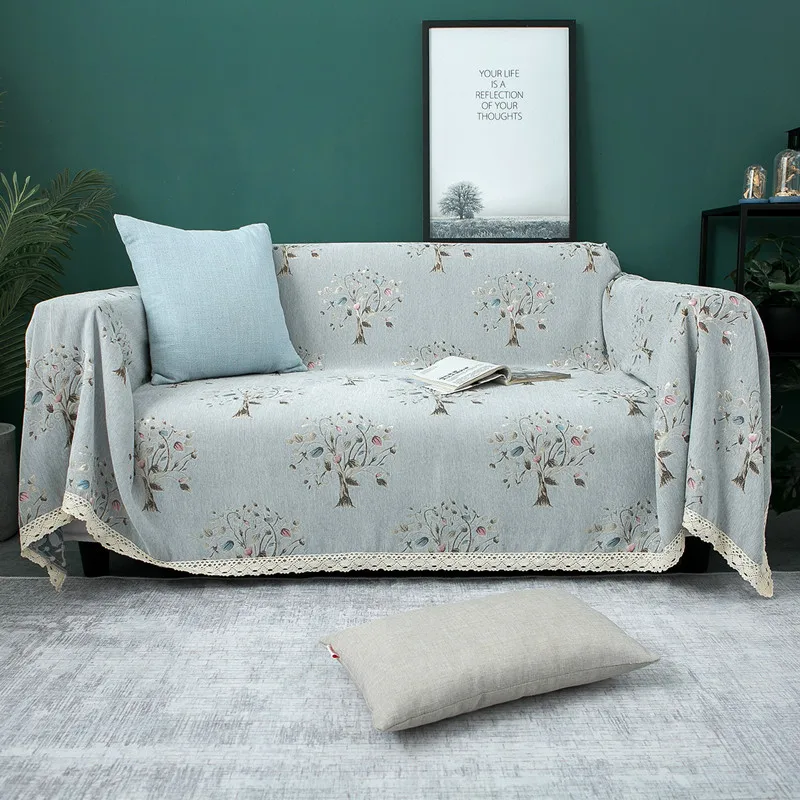 

Thicken Chenille Non-Slip Sofa Protective Cover Throw Blanket Bedspread Casual Tapestry for Bed плед на кровать Cubre Camas