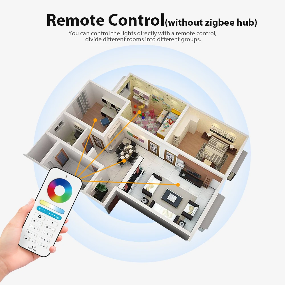 Светодиодсветодиодный смарт лампа zigbee E27 белая и цветная 12 Вт 2 шт. в упаковке шлюз