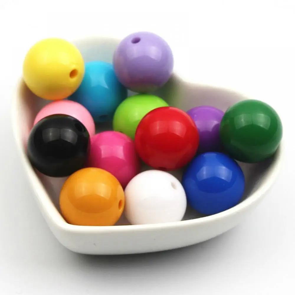 

Cute Colorful Bubblegum Beaded Solid Acrylic Beads For Jewelry Making DIY Bracelet Necklace Accessories 6/8/10/12/14/16/18/20mm