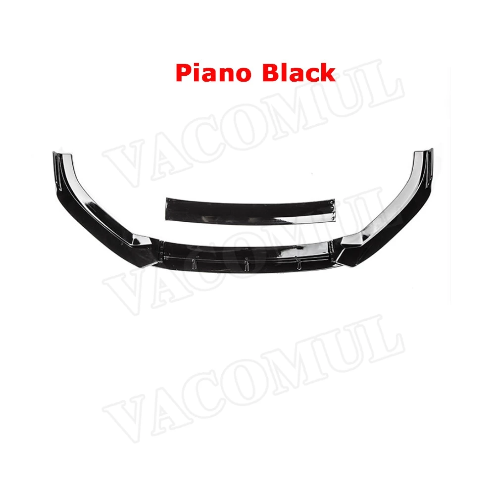 Piano Black Передний бампер спойлер для Audi A3 Sline S3 не A3 стандарт ABS Карбон черный голова Защита подбородка Автомобиль Стайлинг - Цвет: Piano Black