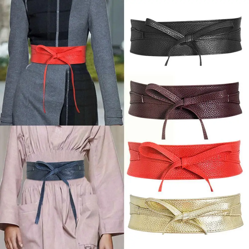 

Fashion Waist Belts Women Lady Color Stretch Elastic Wide Belt All-match Windbreaker Dress Adornment For Women Waistband T5k8