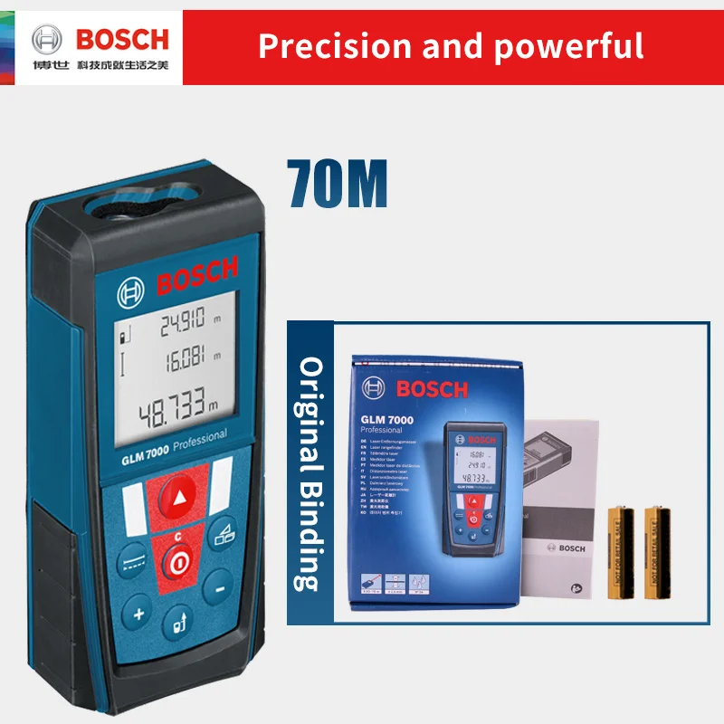 BOSCH лазерный дальномер 25/30/40/50/70 м Электронный Инфракрасный объем номер линейка Высокоточный измерительный прибор - Цвет: GLM7000