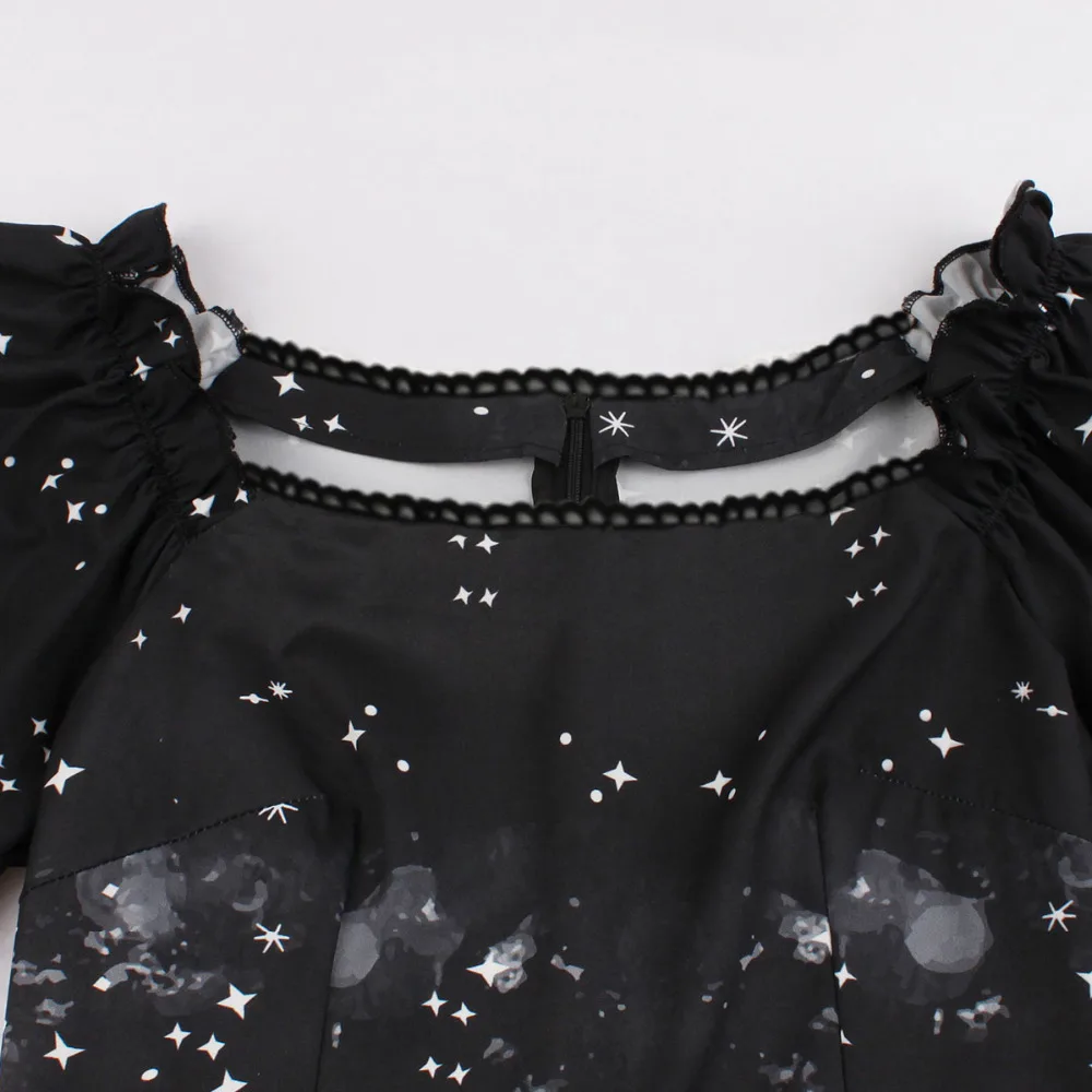 Рождественское женское винтажное платье с принтом единорога вечерние платья