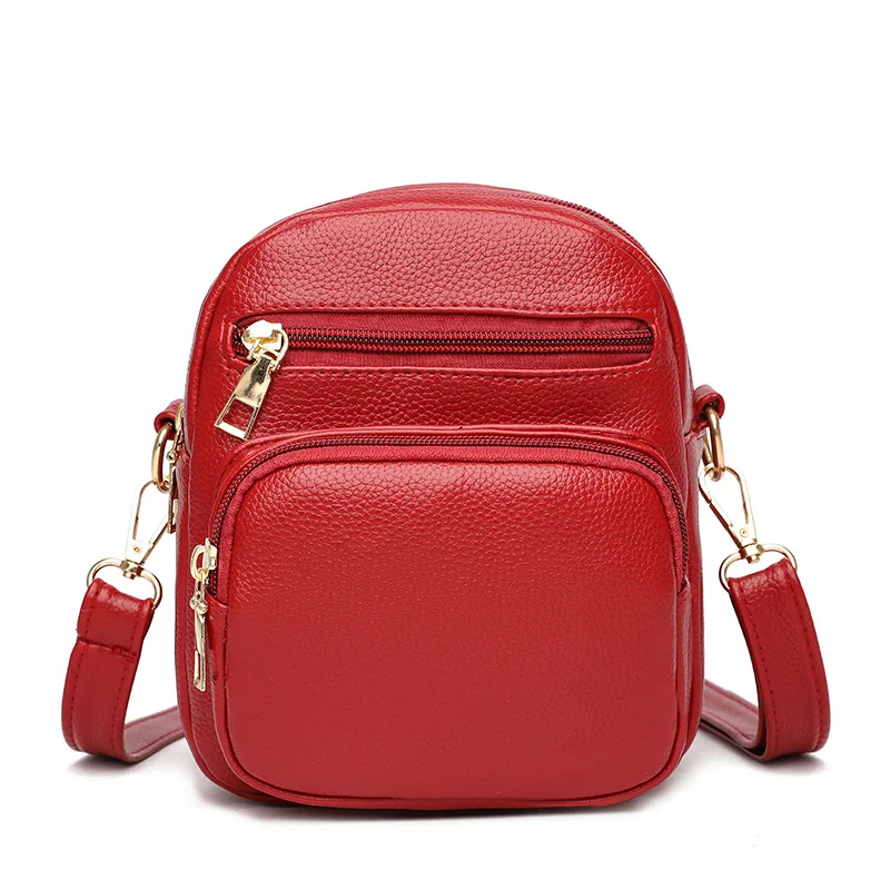 

2021 new fashion women's travel bag women's travel bag simple shoulder messenger bag small round bag pu soft leather backpack