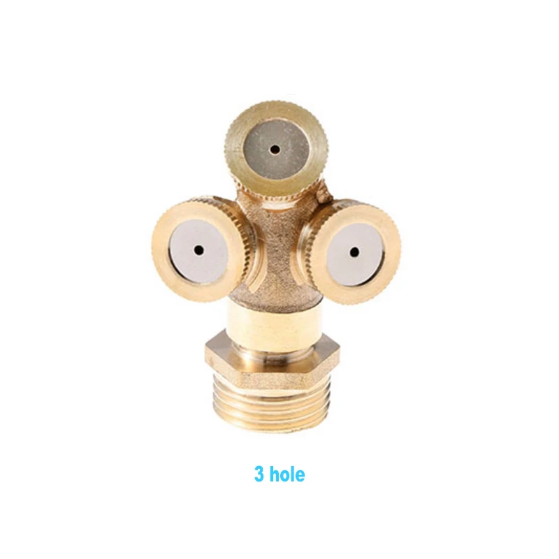 1 4 отверстия регулируемый латунный распылитель садовые разбрызгиватели для