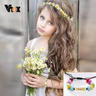 Vnox персонализированные гравированные браслеты с именами малышей на заказ, солнечные плетеные красочные бусины ручной работы, очаровательные браслеты для дочери, сына, подарок