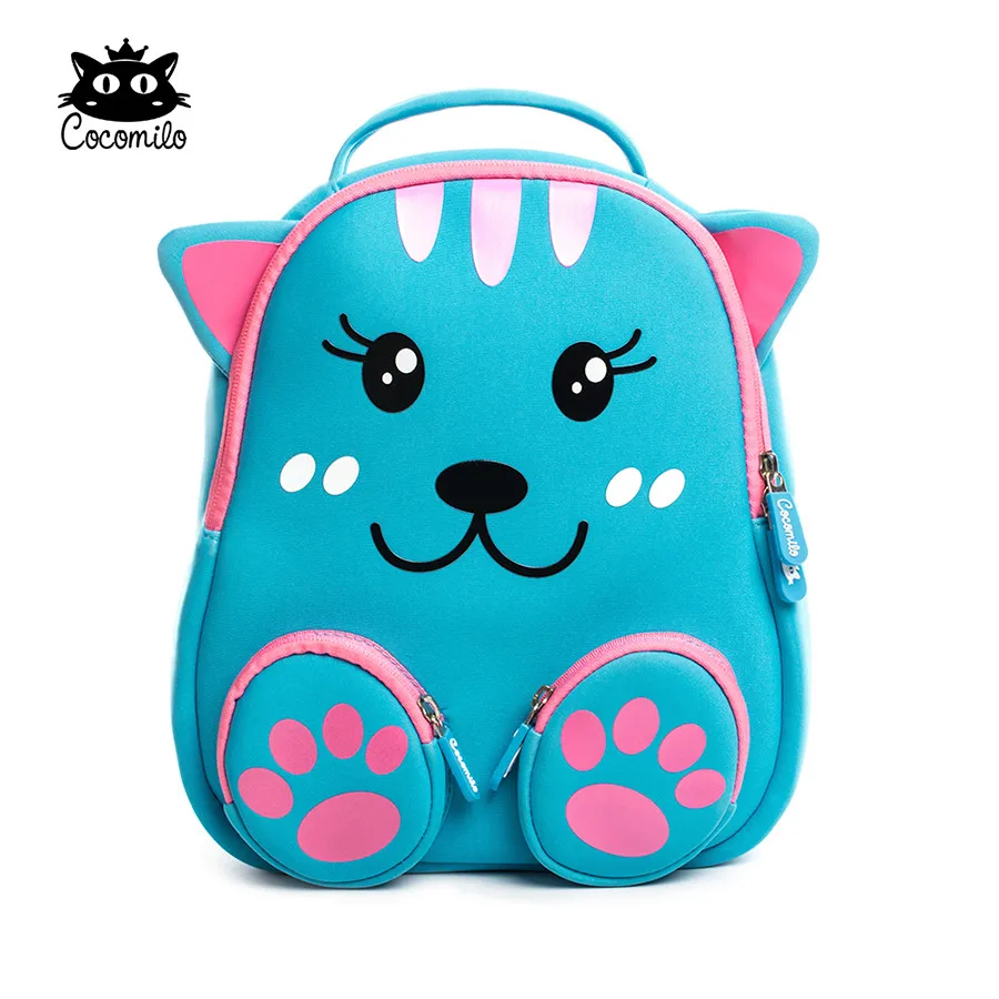 PKZ105CAT Cocomilo бренд 3D мультфильм животных детей школьный детский сад рюкзаки дизайн девочек мальчиков Дети неопрен школьные сумки - Цвет: PKZ105CAT