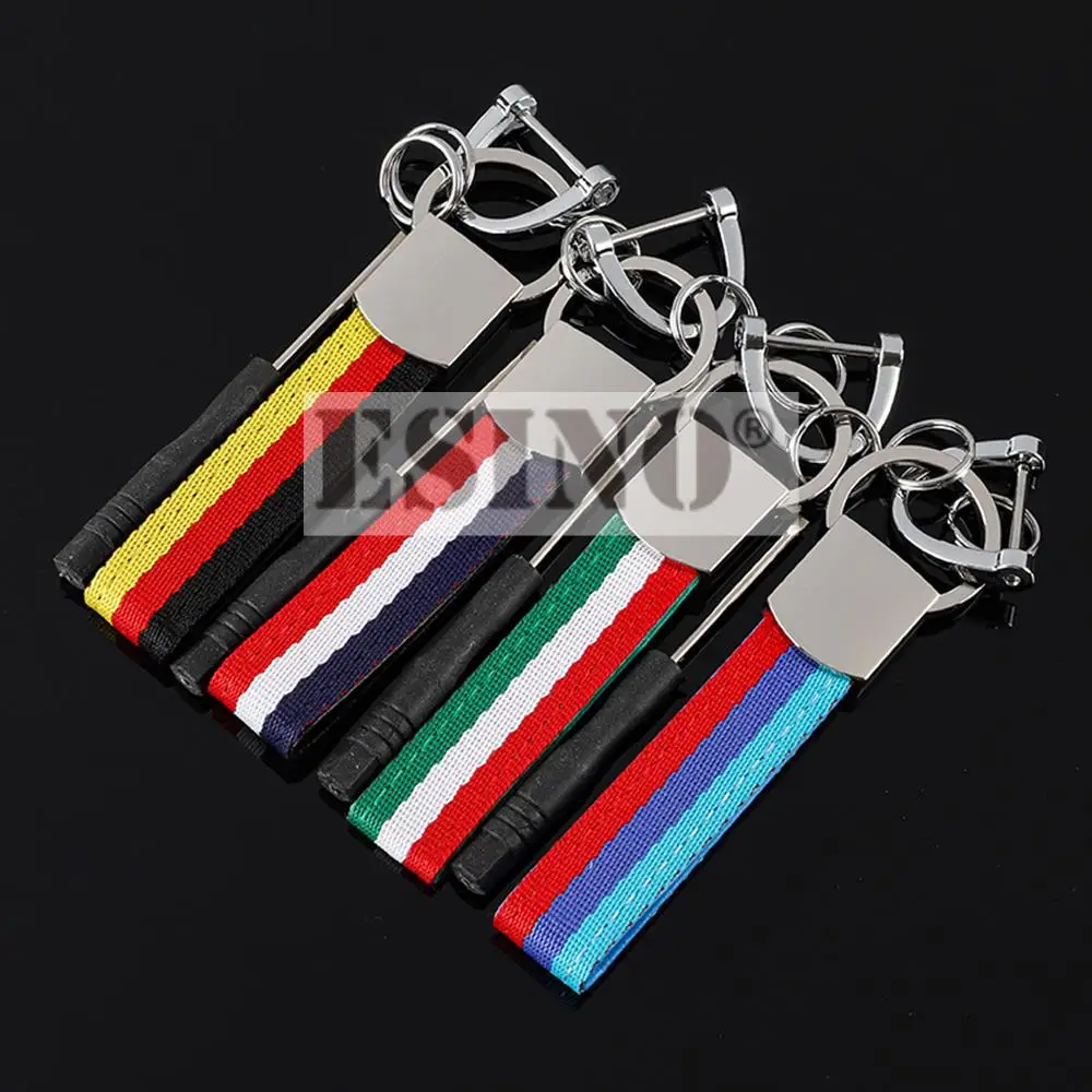 New Fashion Design Creative Car Accessory 3D Metal Zinc Alloy Webbing Key Chain Ring For M France Germany Italy | Автомобили и