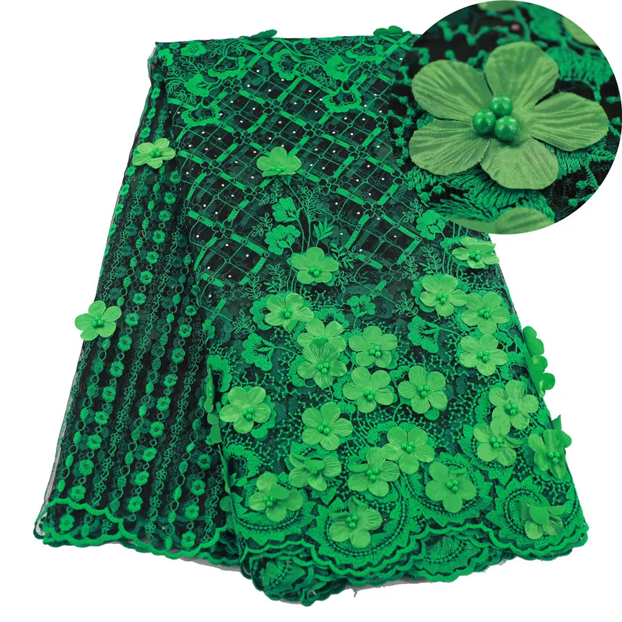 

Gary African Beaded 3D Tulle Lace Fabric African French Lace Fabric High Quality Nigerian Embroidery Tulle French Lace