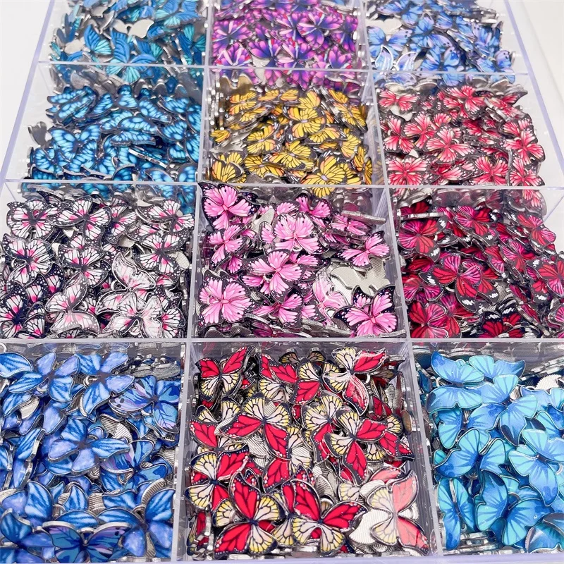 

Korean Pop Multicolor Enamel Butterfly Charm Accessories High Quality Alloy Insect Pendant DIY Handmade Earring Jewelry Findings