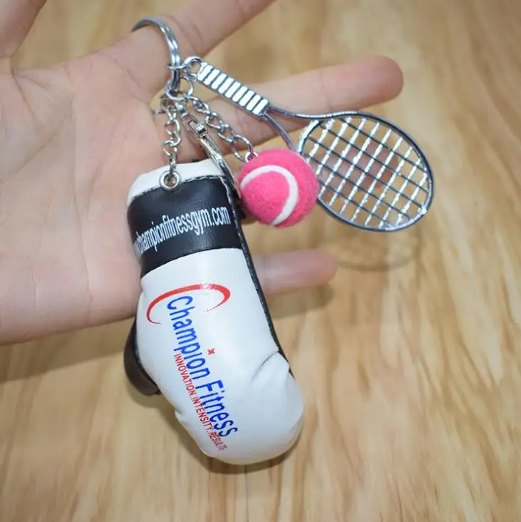 Симпатичный спортивный мини брелок для тенниса креативная перчатка Подвеска