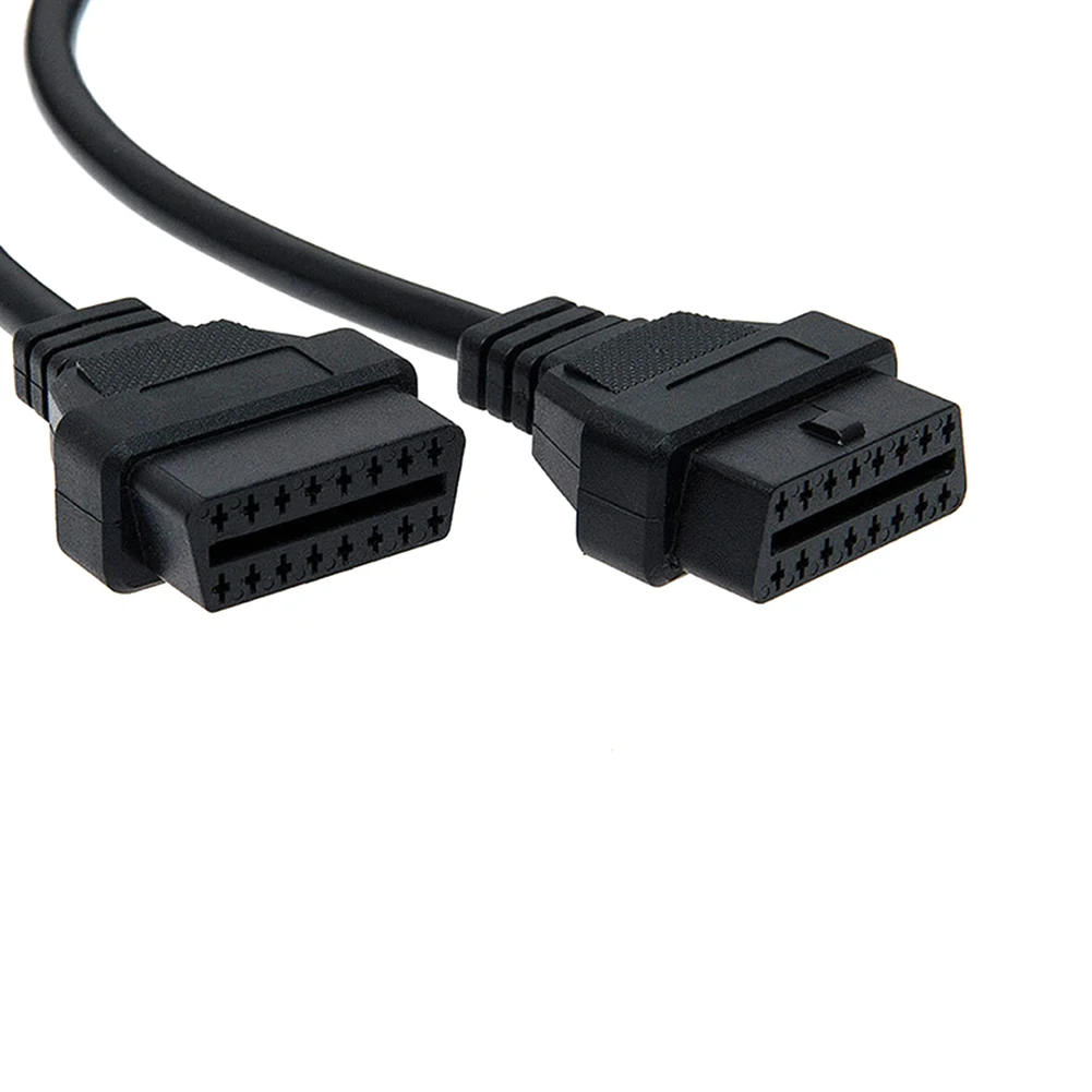 

OBDII Extension1-for-2 Connection Adapter Cable 16 Pinhole OBD Male To 16 Pin Female Car Diagnostic Tool Adapt Connector J1962