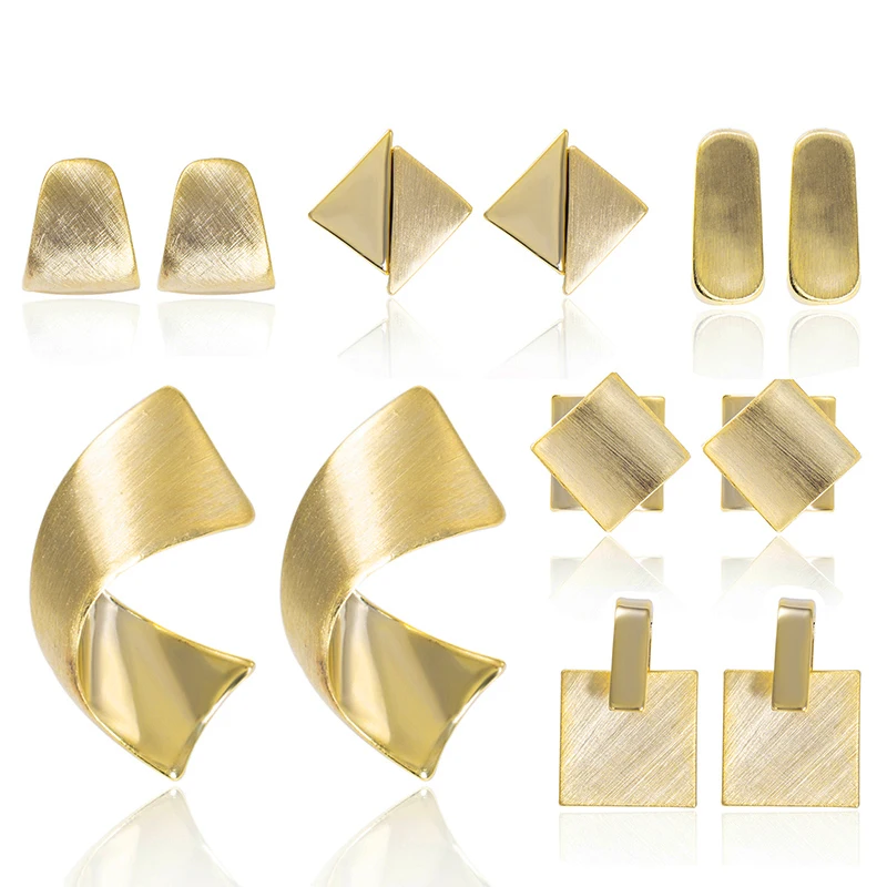 

WYBU простые модные креативные золотые металлические геометрические серьги для женщин квадратные Висячие висячие серьги женские 2021 Новые