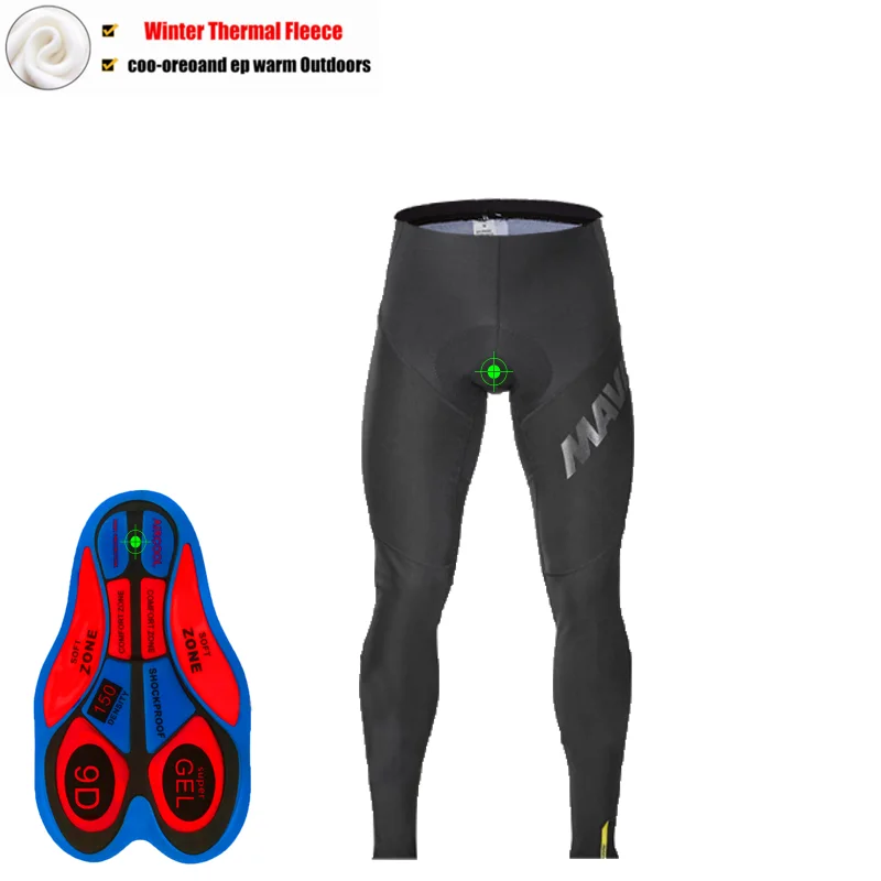 

New 2021 Winter Fleece Thermal Men Cycling Long Pants Outdoor Bicycle Wear bib Pants Top quality Gel Pad Bike Trousers