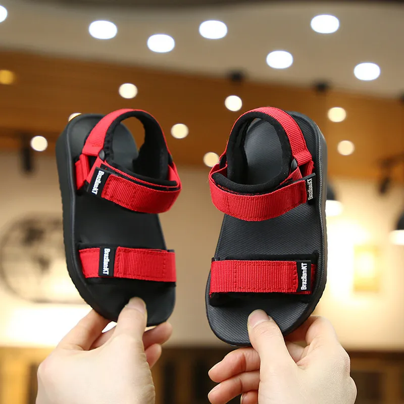 

2020 New Children Sandals For Boys Girl Fashion Casual Flat Solid Kids Children Sandals Colors Soft Beach Toddler Sandals Boys