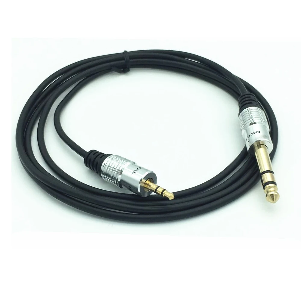 

3.5mm 1/8" Male to 6.35mm 1/4" Male TRS Stereo Audio Cable 1.8m