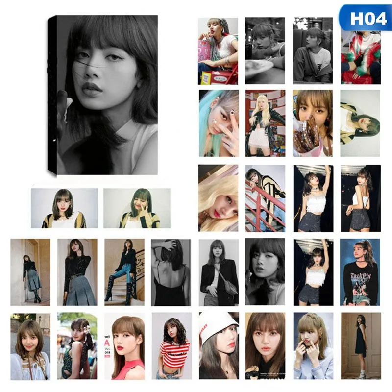 30 шт./компл. KPOP BLACKPINK альбом самодельные Бумага ЛОМО карта фото плакат Фотокарта вентиляторы подарок коллекция набор канцелярских принадлежностей - Цвет: H04