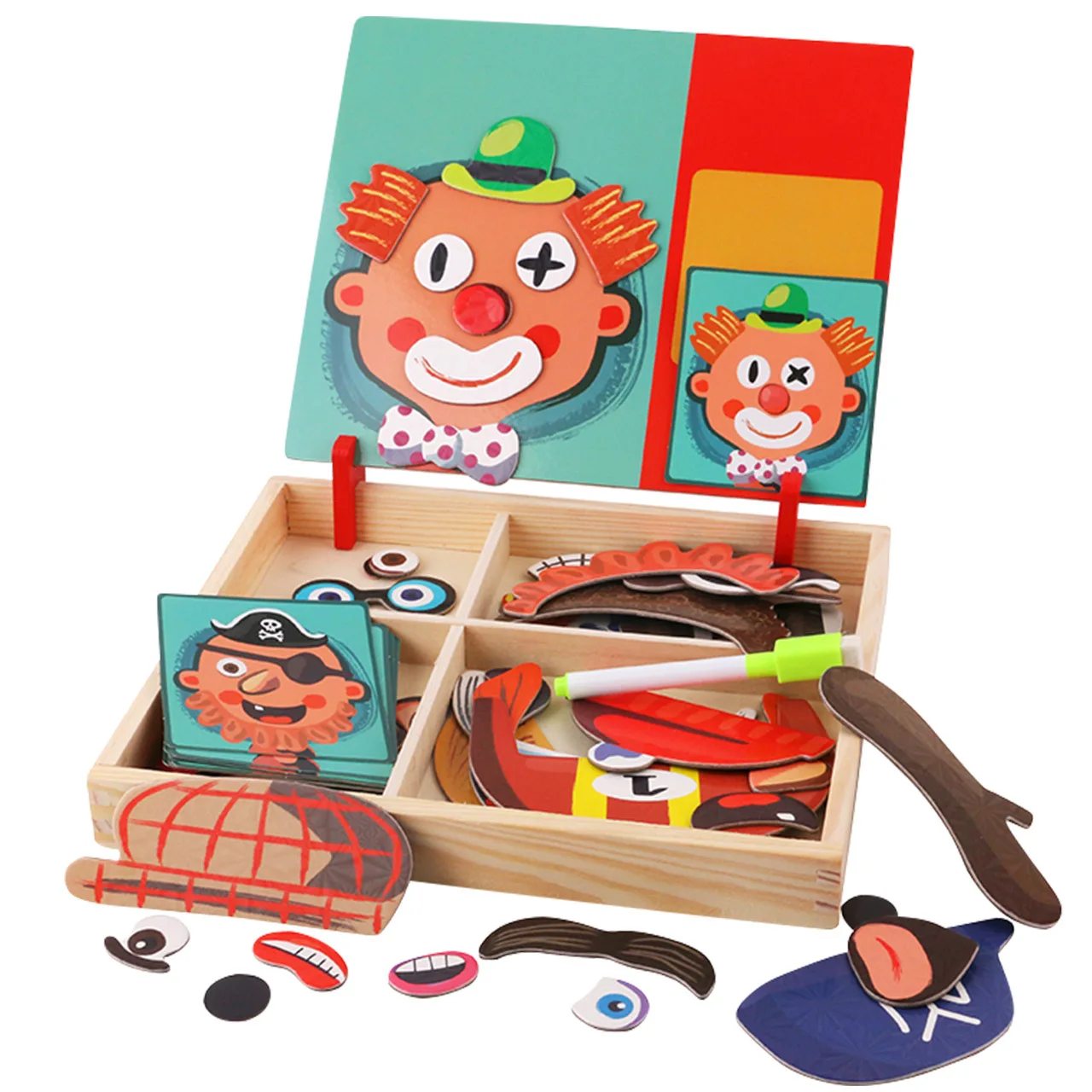 Young CHILDREN'S Wood Magnetic GIRL'S Baby 4 Men's Jigsaw Puzzle 5 Early Education Gift 21-3-6-Year-Old Interests Figure