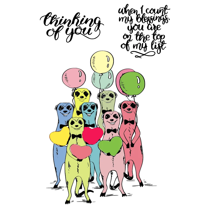 

Balloon And Dog Clear Stamps Cutting die For DIY Scrapbooking/Card Making/Album Decorative Rubber Stamp Crafts