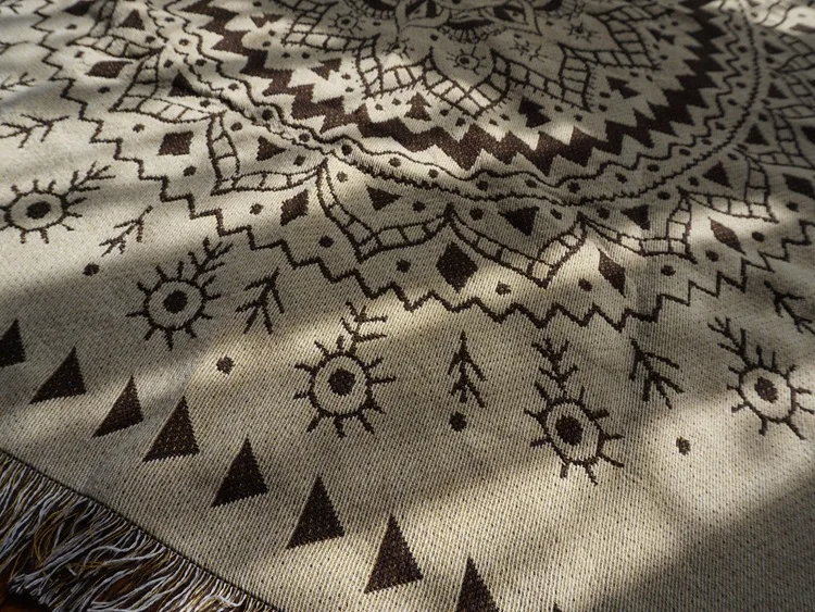 Aggcual Мандала Скандинавское одеяло двустороннее жаккардовое покрывало для дивана