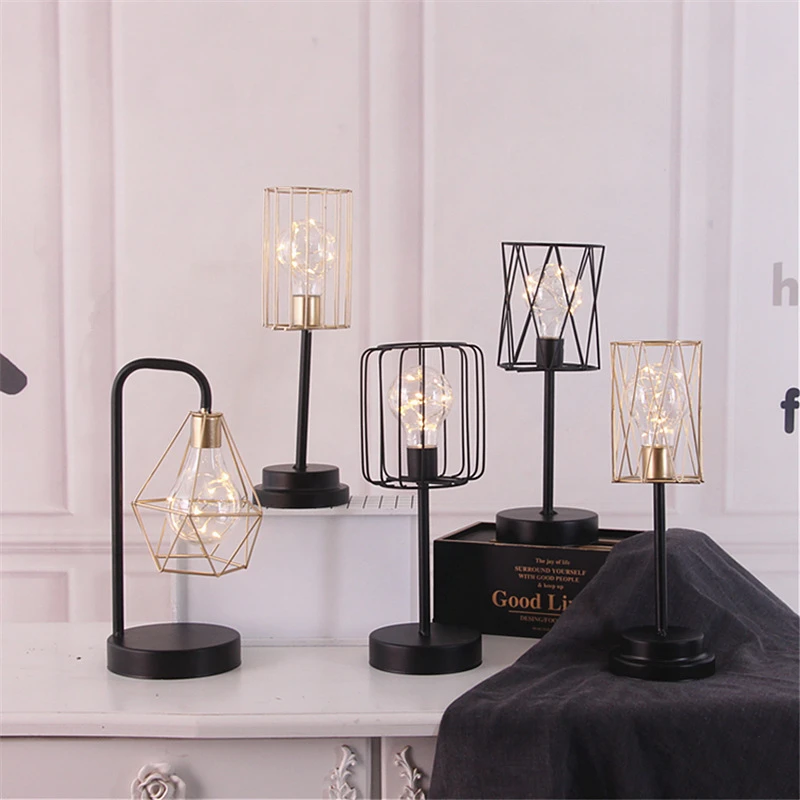 Креативные USB лампы поделки скандинавский подсвечник из кованого железа женское