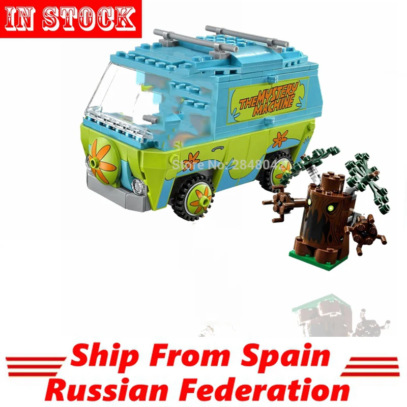 Mystery Machines автобус Скуби Ду серии кирпичи Скуби ДУС совместимы со строительными блоками игрушки для детей собрать автомобиль