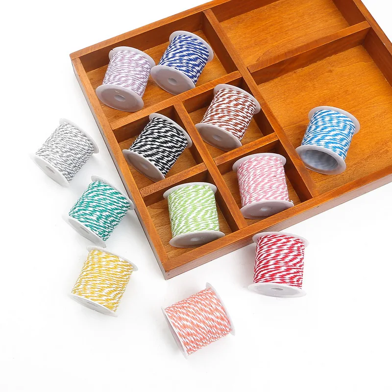 Хлопковые шнуры двухцветная нить для шитья 10 м/рулон украшения свадьбы сделай