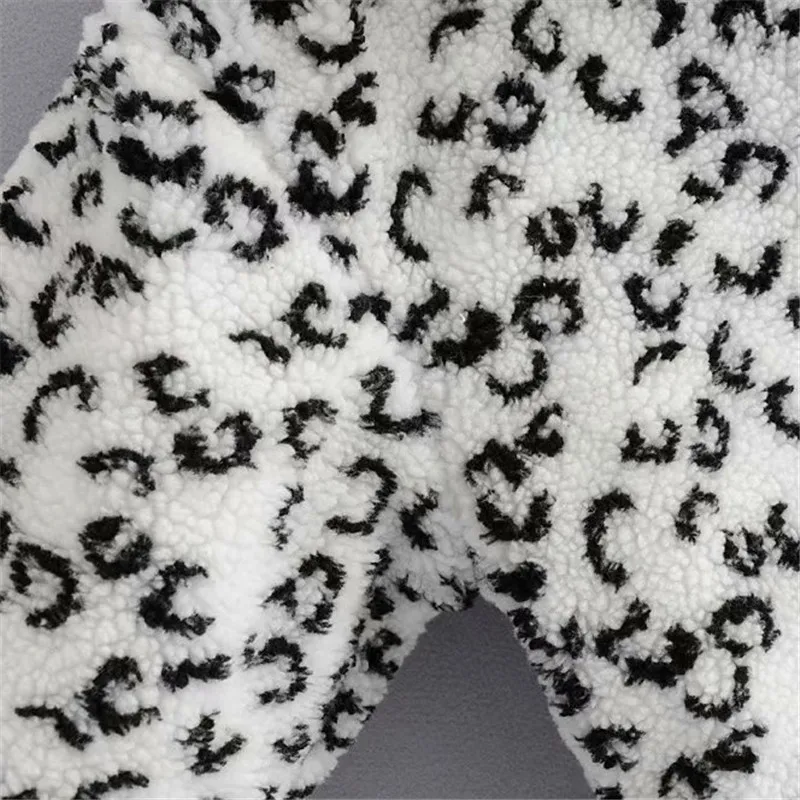 

Leopard print faux fur women winter coat Long sleeve 2020 autumn jacket fur coat Casual zipper plus size female outwear coats
