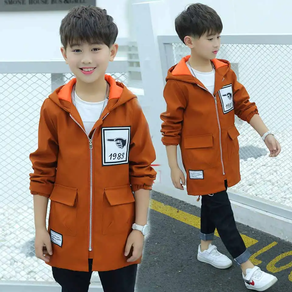 Одежда для мальчиков детская Весенняя модная куртка подростков повседневное