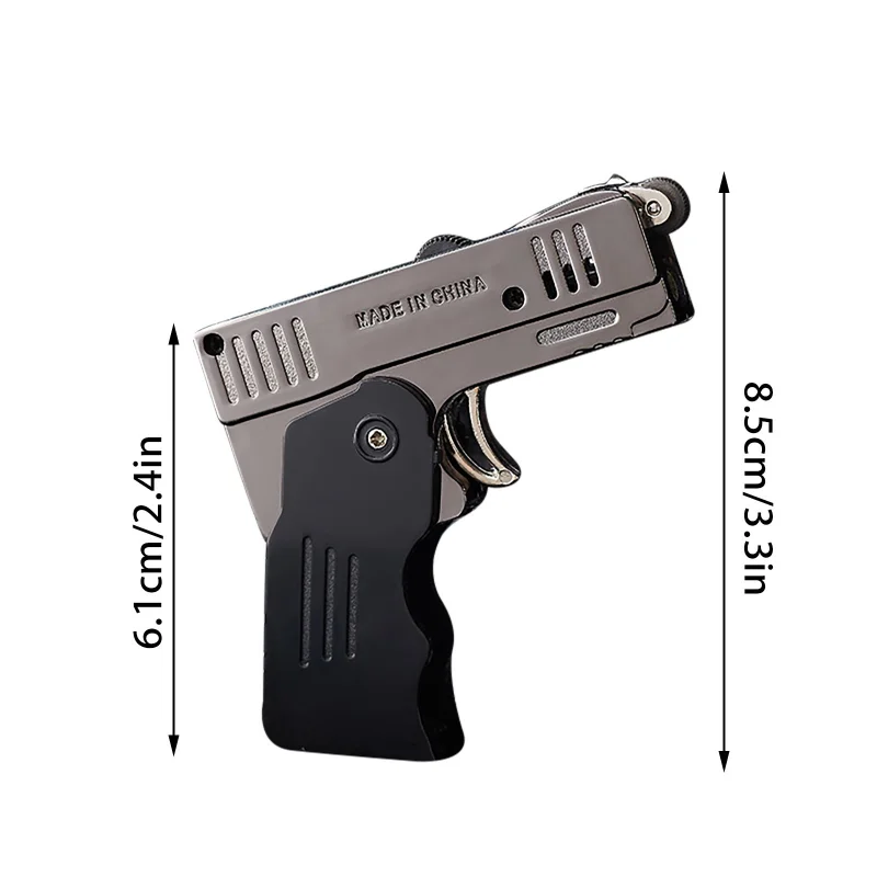 Креативная модель пистолета двойной переключатель огня газовая зажигалка