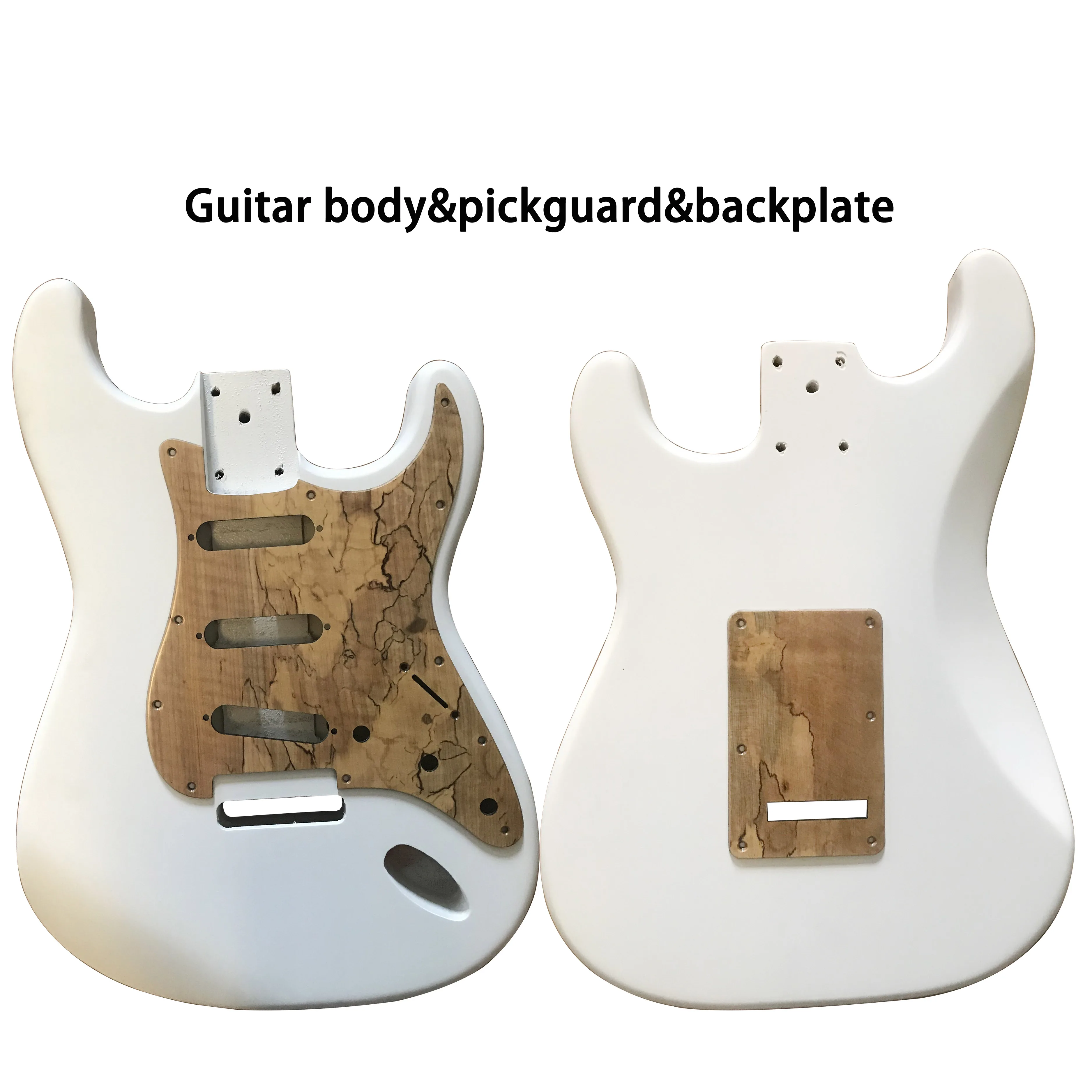 

Набор электрогитара Strat Panel Alder Guitar Body & Pickguard & Backpalte Manual DIY White Корпус гитары