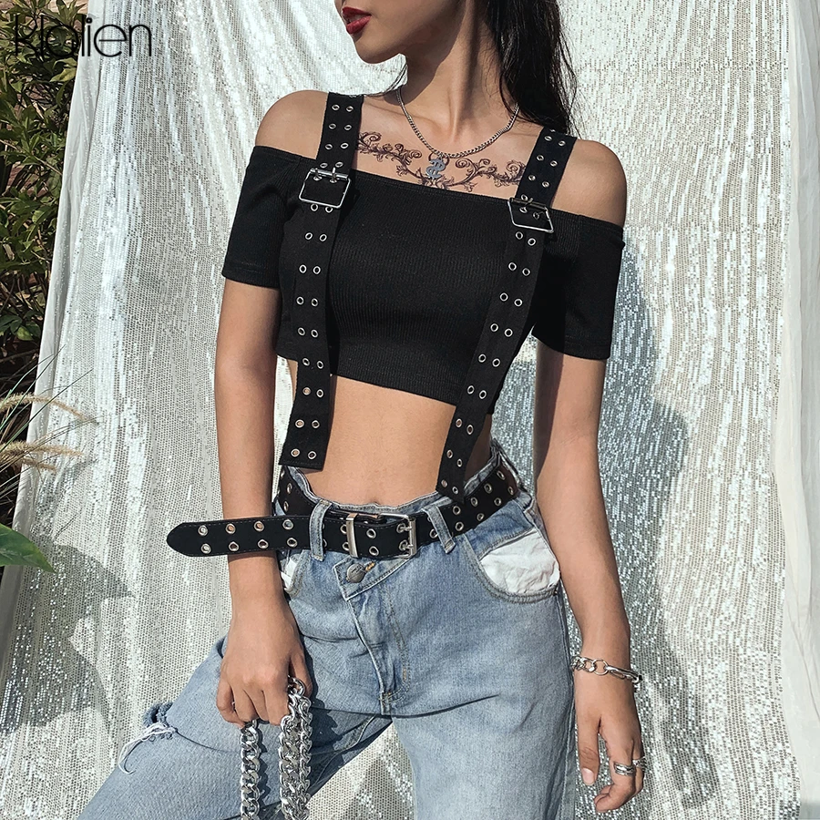 Футболка KLALIEN женская с открытой спиной пикантный Повседневный мягкий